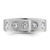 14k White Gold IBGoodman Men's Polished and Satin 1/2 carat Diamond Complete Ring