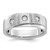 14k White Gold IBGoodman Men's Polished and Satin 1/4 carat Diamond Complete Ring - B5-EF7CD33A-6582