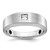 14k White Gold IBGoodman Men's Polished and Satin 1/6 carat Diamond Complete Ring - B6-7958E4EB-7772