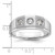 14k White Gold IBGoodman Men's Polished and Satin 3/8 carat Diamond Complete Ring - B6-579F5806-8971