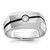 14k White Gold IBGoodman Men's Polished and Satin Diamond Ring Mounting - B5-A262156A-6102