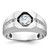 14k White Gold IBGoodman Men's Polished and Satin Diamond Ring Mounting - B5-BEBF66EC-8514