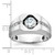 14k White Gold IBGoodman Men's Polished and Satin Diamond Ring Mounting - B5-BEBF66EC-8514
