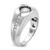 14k White Gold IBGoodman Men's Polished and Satin Diamond Ring Mounting - B5-BEBF66EC-8514