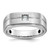 14k White Gold IBGoodman Men's Polished and Satin Diamond Ring Mounting - B6-284DEFBD-3909