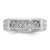 14k White Gold IBGoodman Men's Polished Satin and Grooved 1/4 Carat AA Quality Diamond Ring