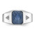 14k White Gold IBGoodman Men's Sapphire Doublet Stone and 1/20 carat Diamond Complete Ring