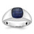 14k White Gold IBGoodman Men's Sapphire Doublet Stone Complete Ring