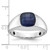14k White Gold IBGoodman Men's Sapphire Doublet Stone Complete Ring