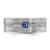 14k White Gold IBGoodman Men's Satin Lab Created Sapphire and 1/8 carat Diamond Complete Ring - B5-9B6F609C-3247