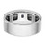 14k White Gold IBGoodman Men's Satin Lab Created Sapphire and 1/8 carat Diamond Complete Ring - B5-9B6F609C-3247