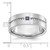 14k White Gold IBGoodman Men's Satin Lab Created Sapphire and 1/8 carat Diamond Complete Ring - B8-76071B74-5414