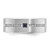 14k White Gold IBGoodman Men's Satin Lab Created Sapphire and 1/8 carat Diamond Complete Ring - B8-76071B74-5414