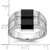 14k White Gold IBGoodman Men's Satin Onyx and 1/6 carat Diamond Complete Ring