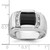 14k White Gold IBGoodman Men's Satin Onyx and Diamond Ring Mounting - B5-1EA68B3B-9730