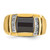 14k White Gold IBGoodman Men's Satin Onyx and Diamond Ring Mounting - B5-1EA68B3B-9730