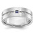 14k White Gold IBGoodman Men's Satin Sapphire/Diamond Ring Mounting - B8-5E68A411-8393