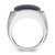 14k White Gold IBGoodman Men's w/Black Rhodium Lapis Diamond Complete Ring