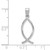 14k White Gold Ichthus Fish Pendant - XR-B1BE87C7-5018