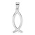 14k White Gold Ichthus Fish Pendant - XR-B1BE87C7-5018