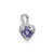 14k White Gold June Synthetic Birthstone Heart Charm