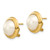 14k 10-11mm White Freshwater Cultured Mabe Pearl Omega Back Earrings - XM-C49E5B5B-5217