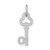 14K White Gold Key Letter O Initial Charm