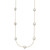 14k 10-11mm White Keshi Freshwater Cultured Pearl 7-Station 20 inch Necklace