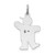 14k White Gold Kid Charm - XK-2100A288-9732