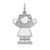 14k White Gold Kid Charm - XK-3E47CC30-7129