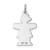 14k White Gold Kid Charm - XK-7D4840C2-2360