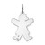 14k White Gold Kid Charm - XK-CAE2844B-5192