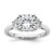 14k White Gold Lab Grown Diamond VS/SI+ G+ Cushion & 1/2 Moon 3 Stone Semi-mount Engagement Ring - RM-05929200-1345