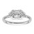 14k White Gold Lab Grown Diamond VS/SI+ G+ Cushion & 1/2 Moon 3 Stone Semi-mount Engagement Ring - RM-78CBE247-5055