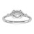 14k White Gold Lab Grown Diamond VS/SI+ G+ Cushion & Trillion 3 Stone Semi-mount Engagement Ring - RM-21FFFB92-3130