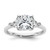 14k White Gold Lab Grown Diamond VS/SI+ G+ Cushion & Trillion 3 Stone Semi-mount Engagement Ring - RM-3093618B-9226