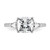 14k White Gold Lab Grown Diamond VS/SI+ G+ Cushion & Trillion 3 Stone Semi-mount Engagement Ring - RM-3093618B-9226