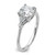 14k White Gold Lab Grown Diamond VS/SI+ G+ Cushion & Trillion 3 Stone Semi-mount Engagement Ring - RM-4B7A7FF2-4143