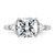 14k White Gold Lab Grown Diamond VS/SI+ G+ Cushion & Trillion 3 Stone Semi-mount Engagement Ring - RM-4BDA3127-7112