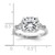 14k White Gold Lab Grown Diamond VS/SI+ G+ Cushion & Trillion 3 Stone Semi-mount Engagement Ring - RM-4BDA3127-7112