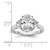 14k White Gold Lab Grown Diamond VS/SI+ G+ Oval & 1/2 Moon 3 Stone Semi-mount Engagement Ring - RM-8609D822-8116