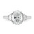 14k White Gold Lab Grown Diamond VS/SI+ G+ Oval & 1/2 Moon 3 Stone Semi-mount Engagement Ring - RM-E4A5E3CC-4536