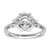 14k White Gold Lab Grown Diamond VS/SI+ G+ Oval & 1/2 Moon 3 Stone Semi-mount Engagement Ring - RM-E4A5E3CC-4536