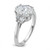 14k White Gold Lab Grown Diamond VS/SI+ G+ Oval & 1/2 Moon 3 Stone Semi-mount Engagement Ring - RM-E4A5E3CC-4536