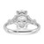 14k White Gold Lab Grown Diamond VS/SI+ G+ Oval & Trillion 3 Stone Semi-mount Engagement Ring - RM-082C22A7-7066