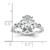 14k White Gold Lab Grown Diamond VS/SI+ G+ Oval & Trillion 3 Stone Semi-mount Engagement Ring - RM-082C22A7-7066
