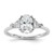 14k White Gold Lab Grown Diamond VS/SI+ G+ Oval & Trillion 3 Stone Semi-mount Engagement Ring - RM-4061194A-2020