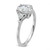 14k White Gold Lab Grown Diamond VS/SI+ G+ Oval & Trillion 3 Stone Semi-mount Engagement Ring - RM-4061194A-2020