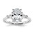 14k White Gold Lab Grown Diamond VS/SI+ G+ Oval & Trillion 3 Stone Semi-mount Engagement Ring - RM-7B6339BD-4412