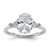 14k White Gold Lab Grown Diamond VS/SI+ G+ Oval & Trillion 3 Stone Semi-mount Engagement Ring - RM-D0ADEE6C-6444